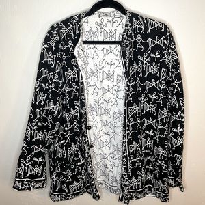 Vintage Women’s Reversible Coat/Jacket in Black and White